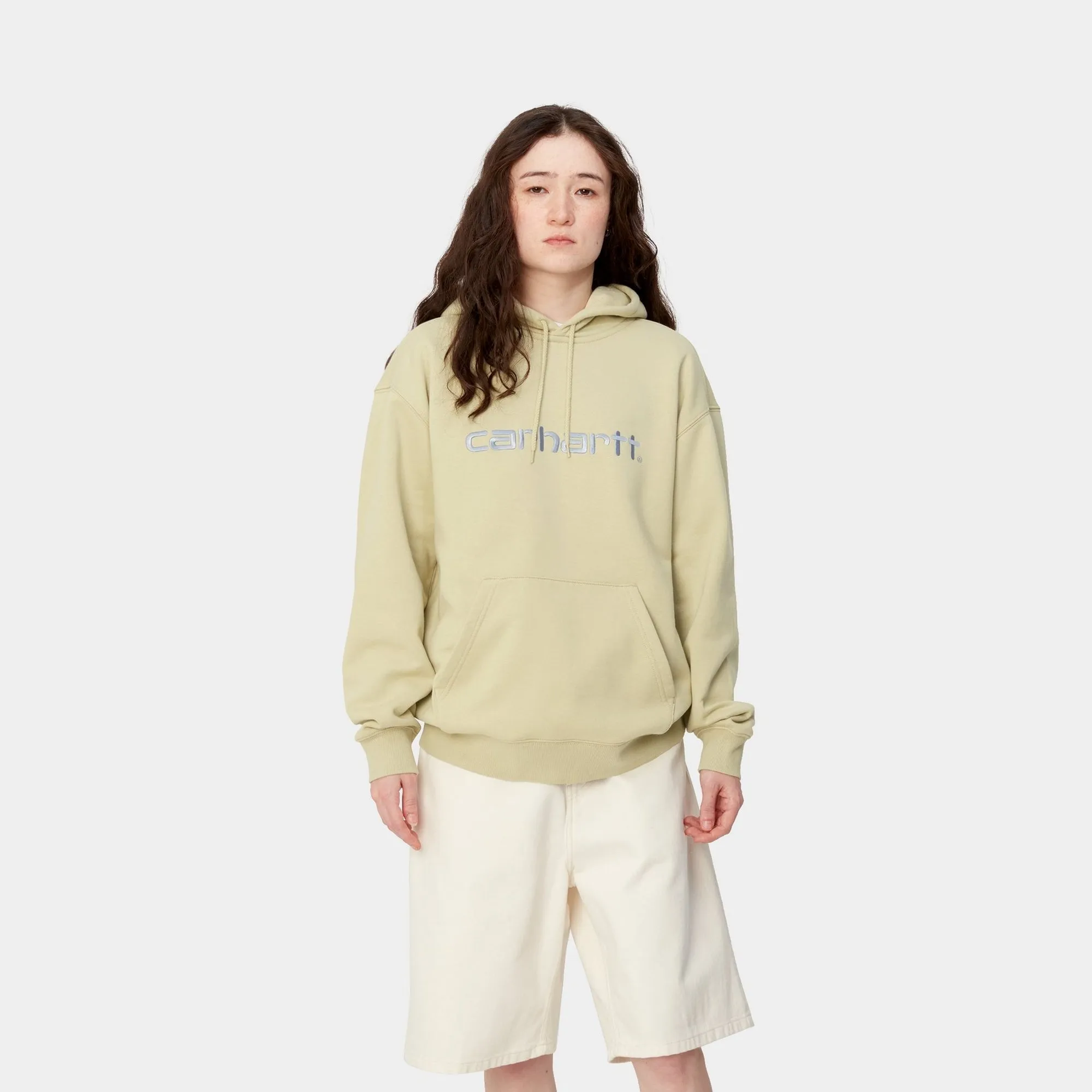 Women’s Hooded Carhartt Sweatshirt | Beryl / Frosted Blue